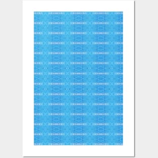 Ice Blue Pattern Posters and Art